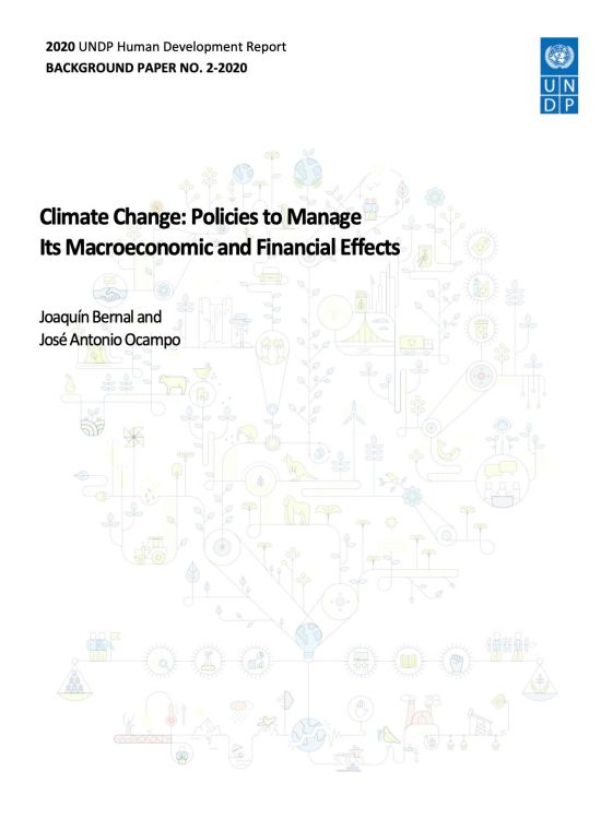 Publication report cover: Climate Change: Policies to Manage Its Macroeconomic and Financial Effects