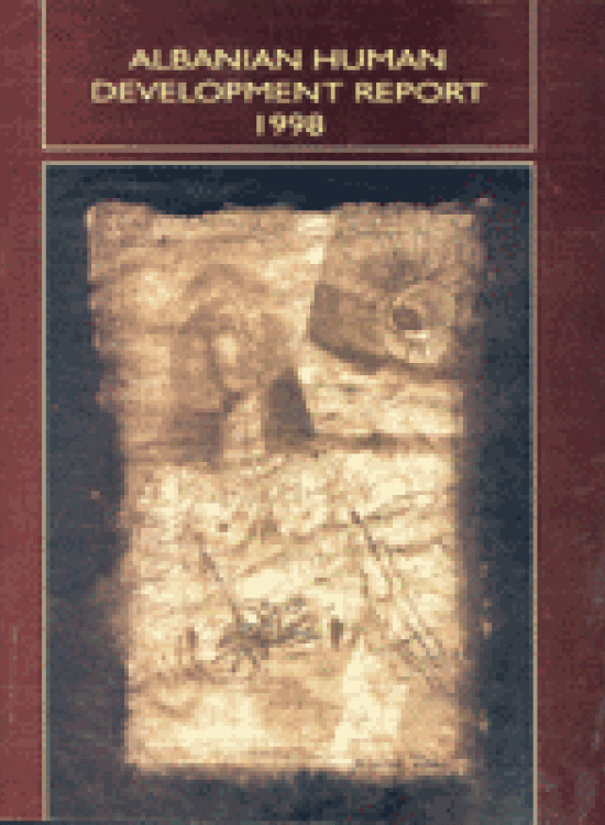 Publication report cover: General Human Development Report Albania 1998