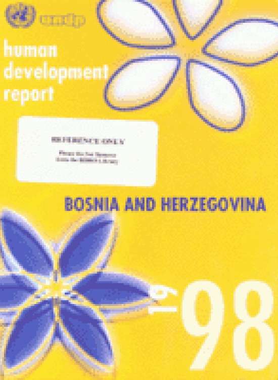 Publication report cover: The General Human Development Report of Bosnia and Herzegovina