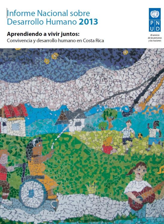 Publication report cover: Aprendiendo a vivir Juntos: Convivencia y desarrollo humano en Costa Rica