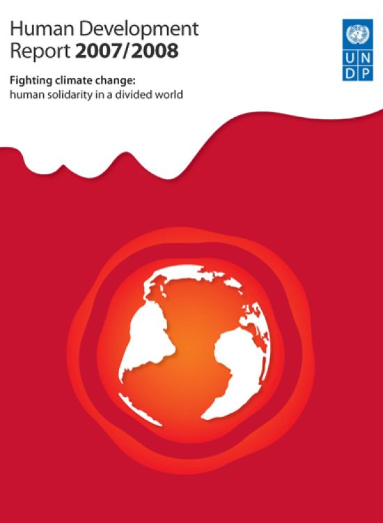 Publication report cover: Human Development Report 2007/8