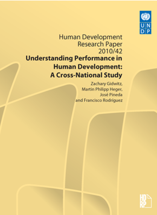 Publication report cover: Understanding Performance in Human Development