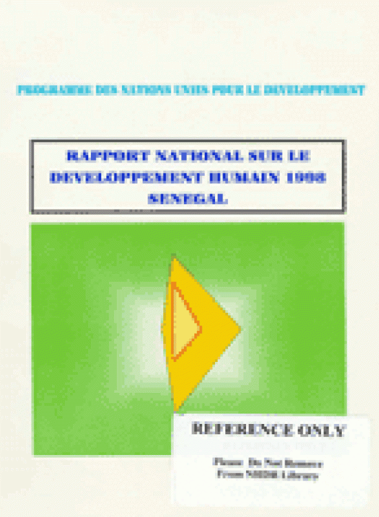 Publication report cover: General Human Development Report Senegal 1998