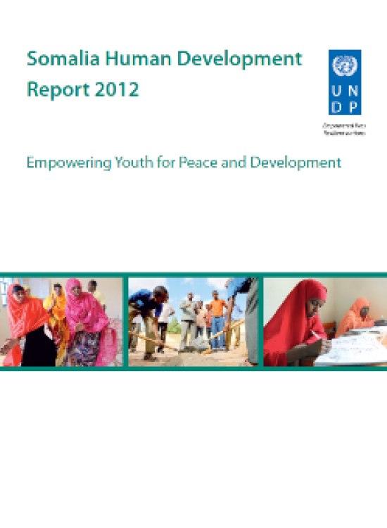 Publication report cover: 2012 Somalia Human Development Report